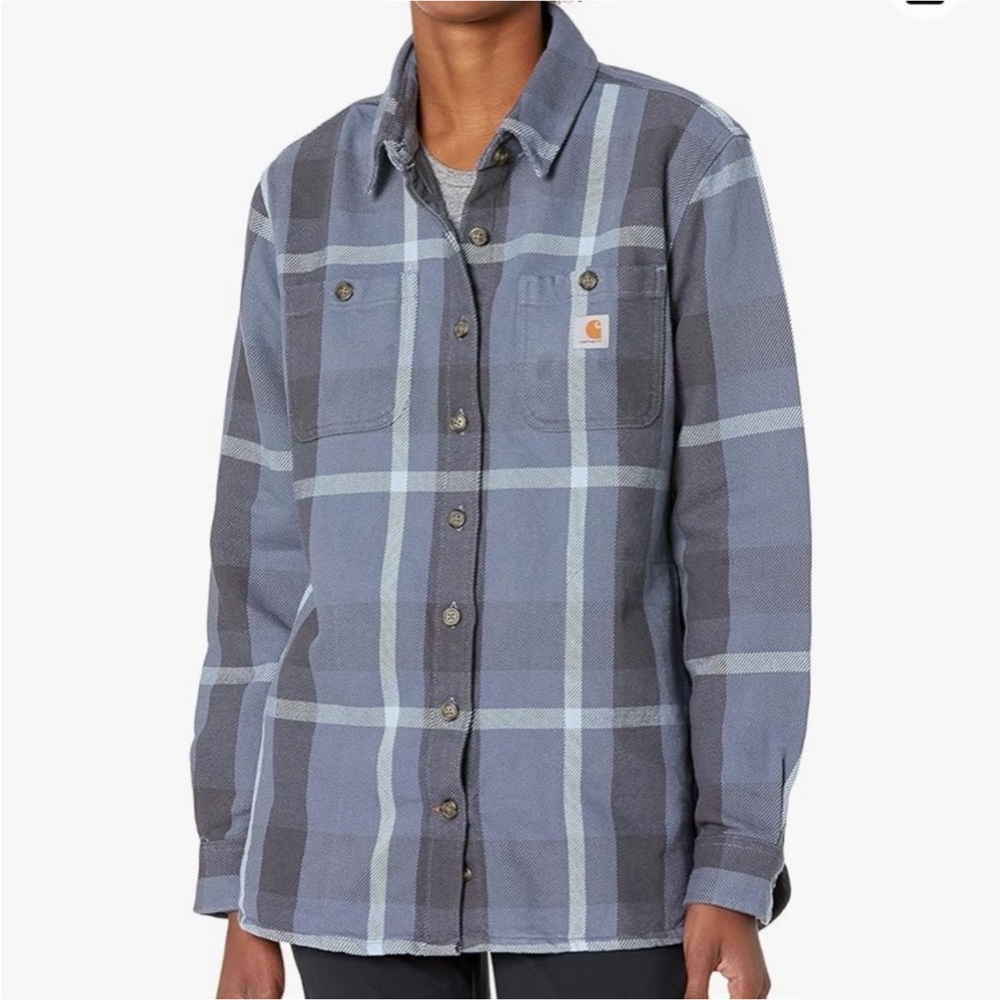 Carhartt Women’s Heavyweight Twill Plaid Shirt jacket size medium